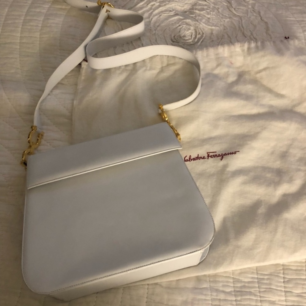 White Ferragamo Everyday Bag